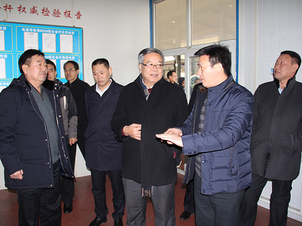 2018年1月11日，，，，，邢台市人大常委会副主任周世伟带领省、市人大代表集中视察第五组到2003网站太阳集团线缆集团进行视察